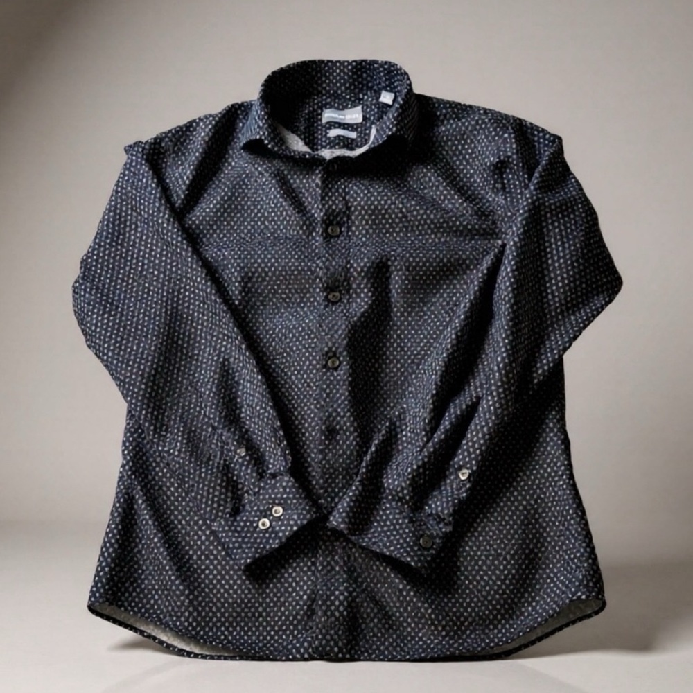 Michael Kors Black Patterned Men's Shirt - Picture 2 of 5